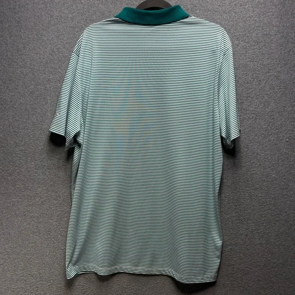 Nike Golf Polo Shirt Mens XL Green Striped Athleisure Gorpcore - Picture 4 of 8